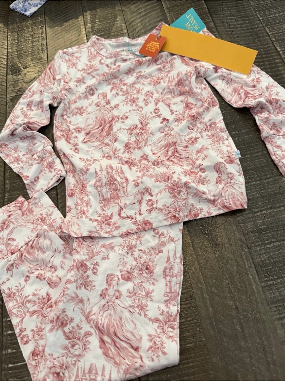 Girls' Pink Antionette Toille Print Pajama Set - Brand: